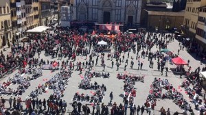 manifestazione _piazza Santa Croce_Firenze _foto dal sito della Cgil Toscana