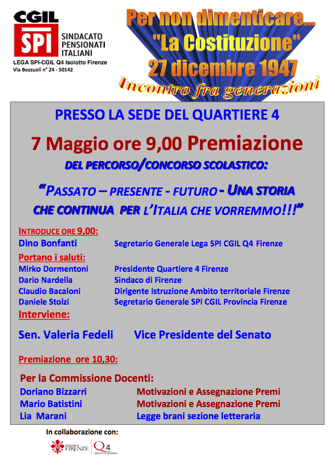 VOLANTINO PREMIAZIONE SCUOLA 2016