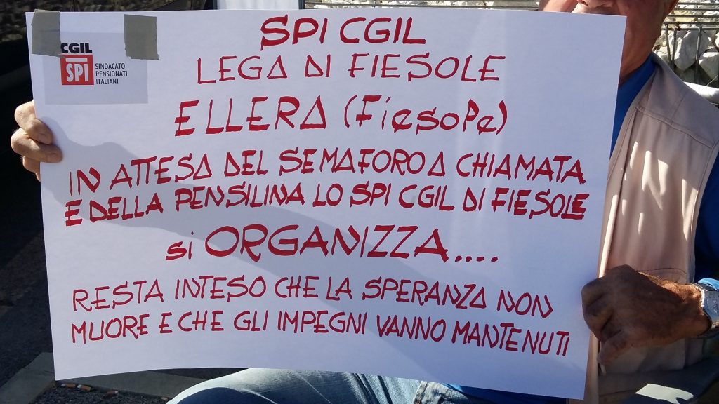 Spi Cgil Fiesole - protesta pensionati
